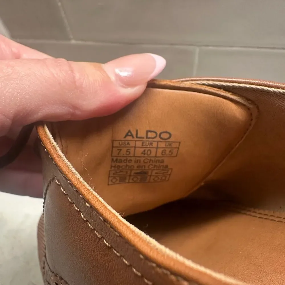 Aldo Mens Brown Dress Shoes